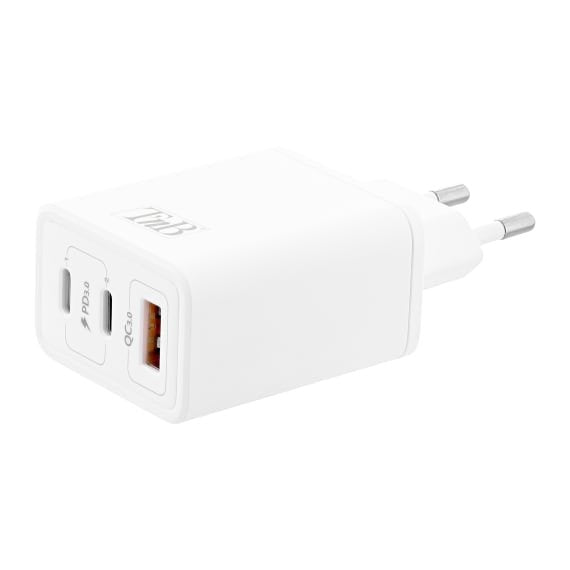 Tnb Cargador Gan Charger 2 Usb-C  Power Delivery + 1 Usb-A 65w - White