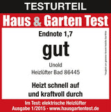 Unold 86445 Calefactor Eléctrico Negro 2000 W