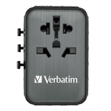 Cargador De Pared Universal Verbatim Uta-05 Gan Iii Toma De Corriente Universal 2xusb Tipo-C 2xusb 65w