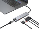 Docking Usb-C 6-In-1 Conceptronic 1xhdmi 4k 2xusb-A  3.1 1xusb-C 2xusb-C Pd140w 1xrj45 Giga