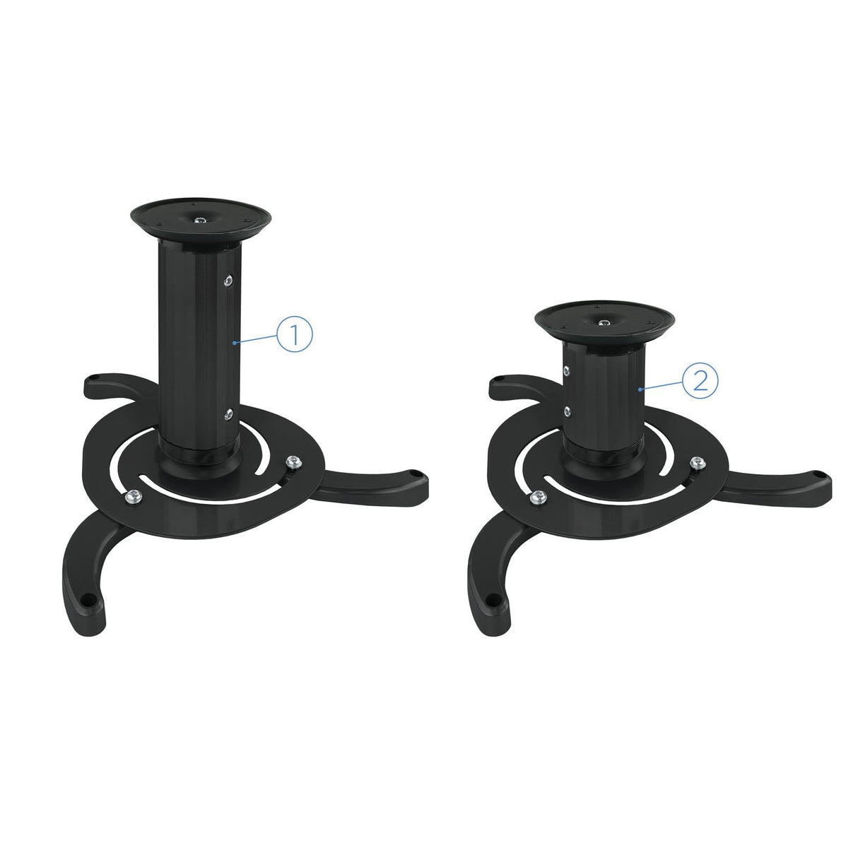 Tooq Soporte Universal De Techo Para Proyector - Inclinable Y Giratorio - Peso Max 10kg - Negro