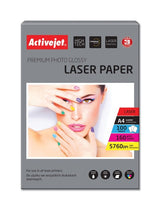 Papel Fotográfico Activejet  | A4 | Glossy | 100 Pcs. | Ap4-160g100l
