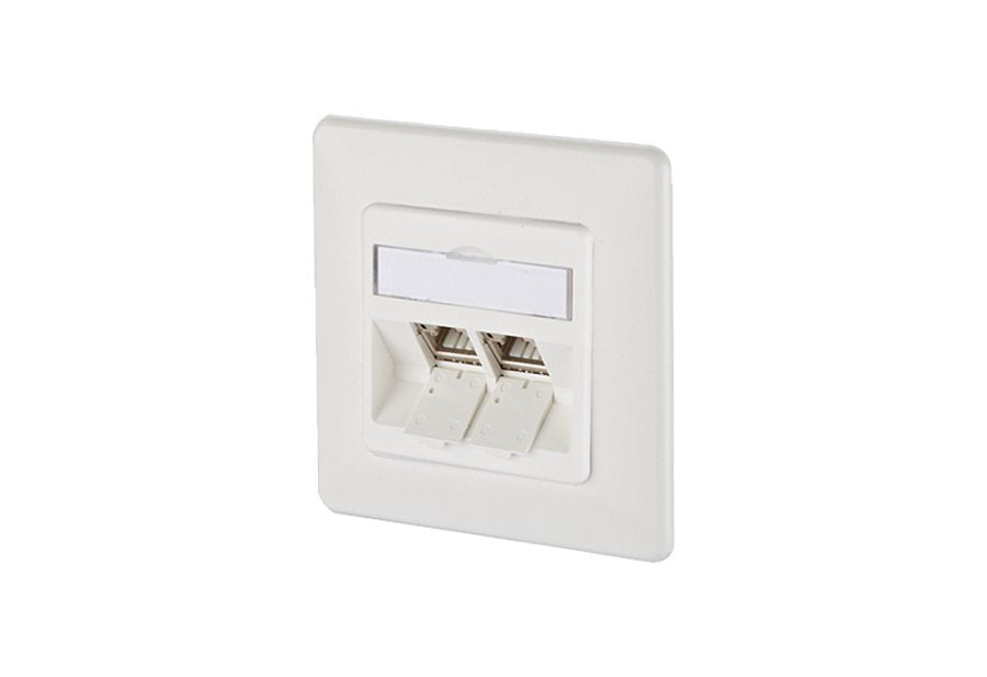 Metz Connect Anschlussdose Iso/Iec Cat.6a Modul 2 Port 270°M Up Reinw