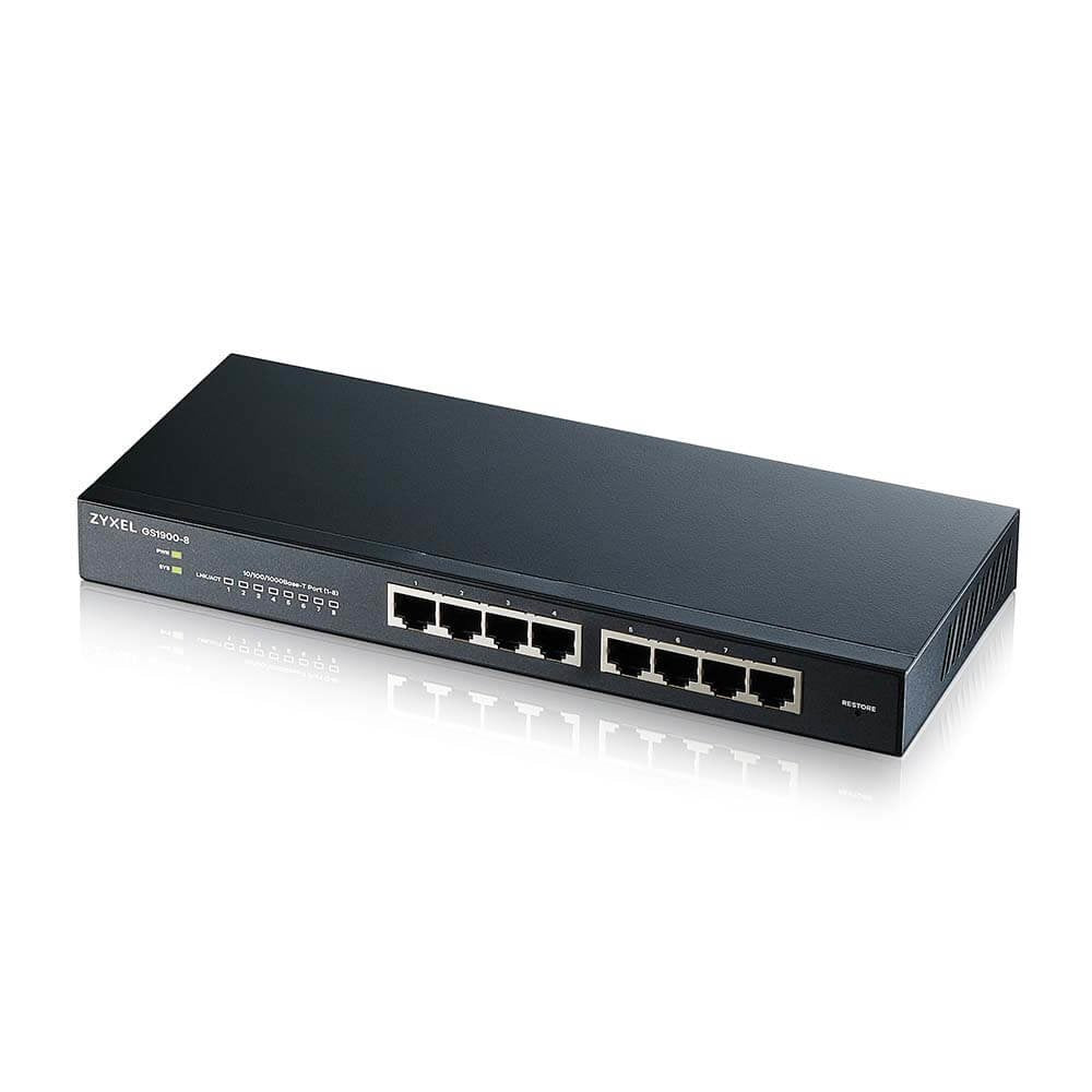 Zyxel Gs1900-8 Gestionado L2 Gigabit Ethernet (10/100/1000) Negro