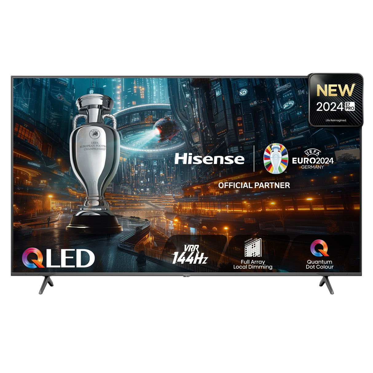 Televisor 55'' Qled Uhd 4k Quantum Dot 144hz 55e7nq Pro Smart Tv Hisense 55''/ Ultra Hd/ 144hz/ 3xhdmi/ 1x Usb2.0, 1xusb3.0/ 2x10w+20w/ Wifi/ Bluetooth 5.0