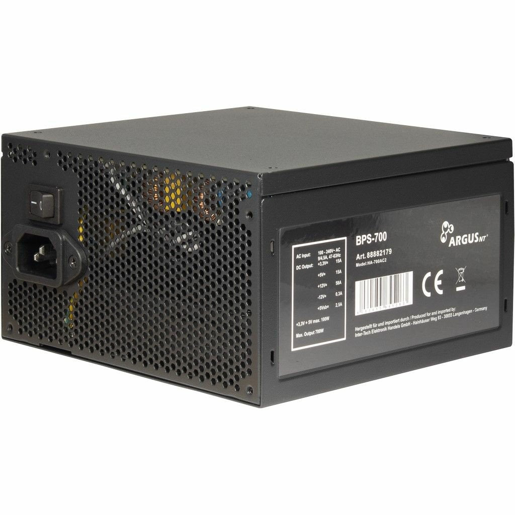 EAN 4260455645263 - Inter-Tech ArgusNT BPS-700 unidad de fuente de alimentación 700 W 20+4 pin ATX ATX Negro imagen 3