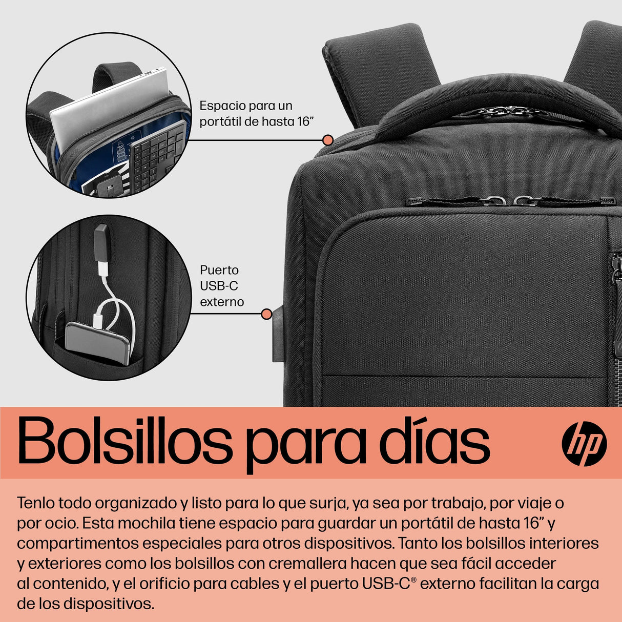 EAN 0196548662371 - HP Renew Executive 16-inch Laptop Backpack 40,9 cm (16.1") Negro imagen 7