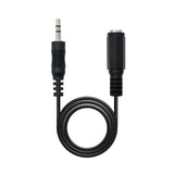 Nanocable Cable Audio Estereo Jack 3.5mm Macho A Jack 3.5mm Hembra 5m - Negro
