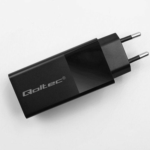 Qoltec 52382 Gan Power Pro Charger 1xusb Tipo C 1xusb A 100w 5-20v 1.5-5a Pd Black