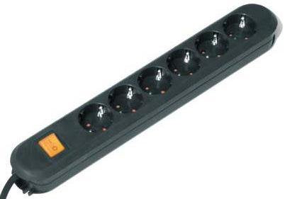 EAN 4016514008025 - Bachmann SMART 6x Schuko H05VV-F 3G 1.50mm² 16A/3680W 3m base múltiple 6 salidas AC Negro imagen 1