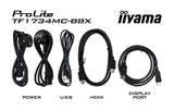 43,0cm 17" (1280x1024) Iiyama Prolite Tf1734mc-B8x 5:4 Tn 5ms 75hz Hdmi Displayport Vga Vesa Touch Black