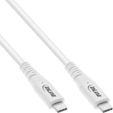 Inline® Usb4 Cable, Usb Type-C Male/Male, Pd 240w, 8k60hz, Tpe White, 0.5m