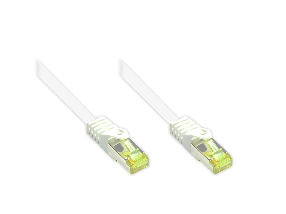 Goodconnections Rj45 Cable De Red Mit Cat. 7 Rohcable Und Rastnasenschutz (), S Ftp, Pimf, Halogenfrei, 500mhz, Ofc, Weiss, 15m,