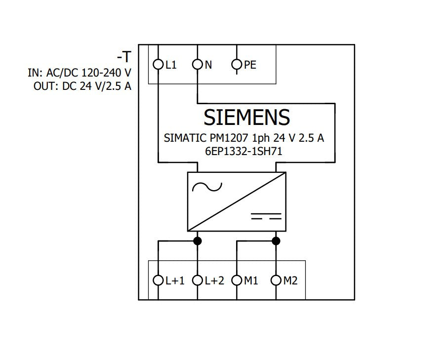 Siemens 6ep13321sh71 Simatic S7-1200 Power Modul Pm1207 Gerege. Stromvers.