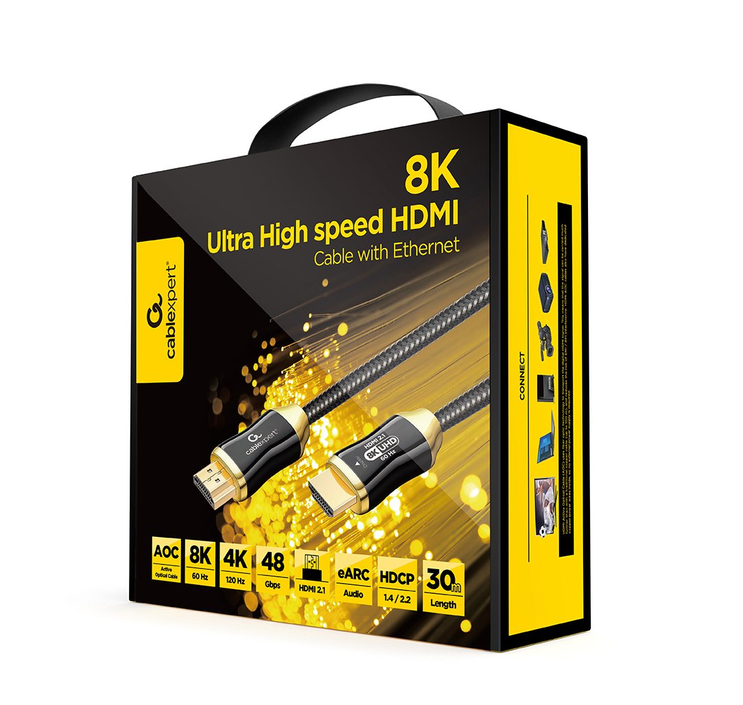 Gembird Active Optical Aoc Ultra High Speed Hdmi Cable With Ethernet Aoc Premium Series 30m
