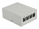 Delock Keystone Patchpanel 4 Port Grau