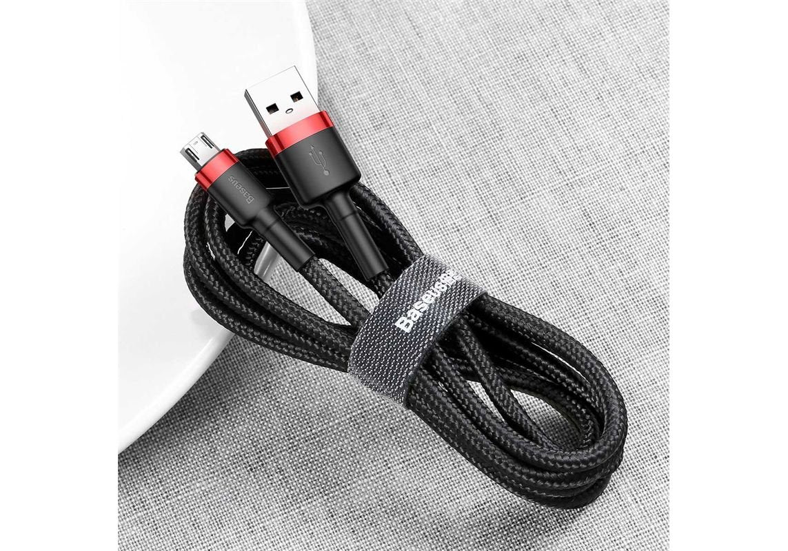 EAN 6953156280373 - Baseus Cafule cable USB 2 m USB A Micro-USB A Negro, Rojo imagen 8