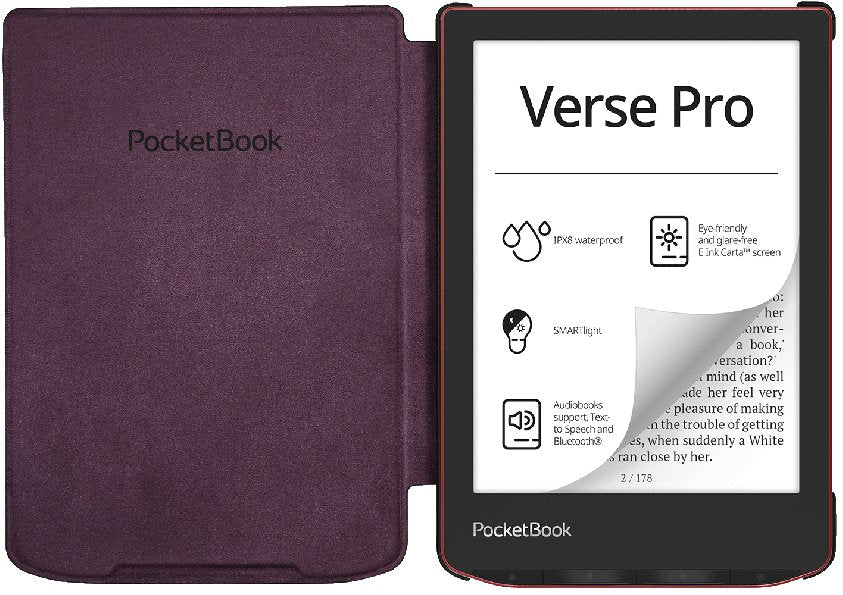 Pocketbook Shell Funda Para Libro Electrónico 15,2 Cm (6") Folio Negro, Blanco