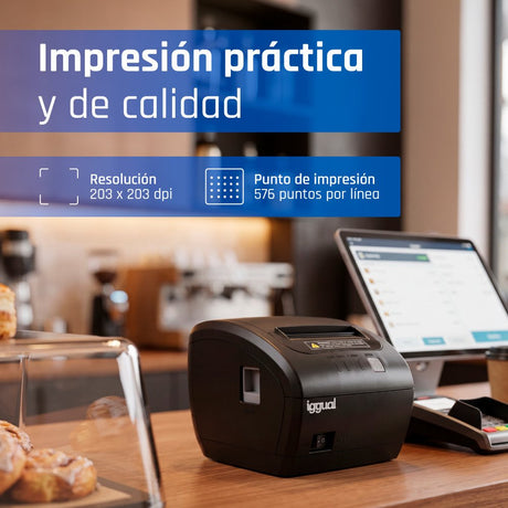 EAN 8435364318232 - iggual TP7001 203 x 203 DPI Alámbrico Transferencia térmica Impresora de recibos imagen 4