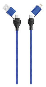 EAN 4010425973687 - 2GO 797368 cable USB 1,2 m USB A/USB C USB C/Lightning Negro, Azul imagen 1