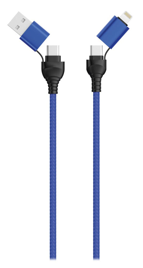EAN 4010425973687 - 2GO 797368 cable USB 1,2 m USB A/USB C USB C/Lightning Negro, Azul imagen 1
