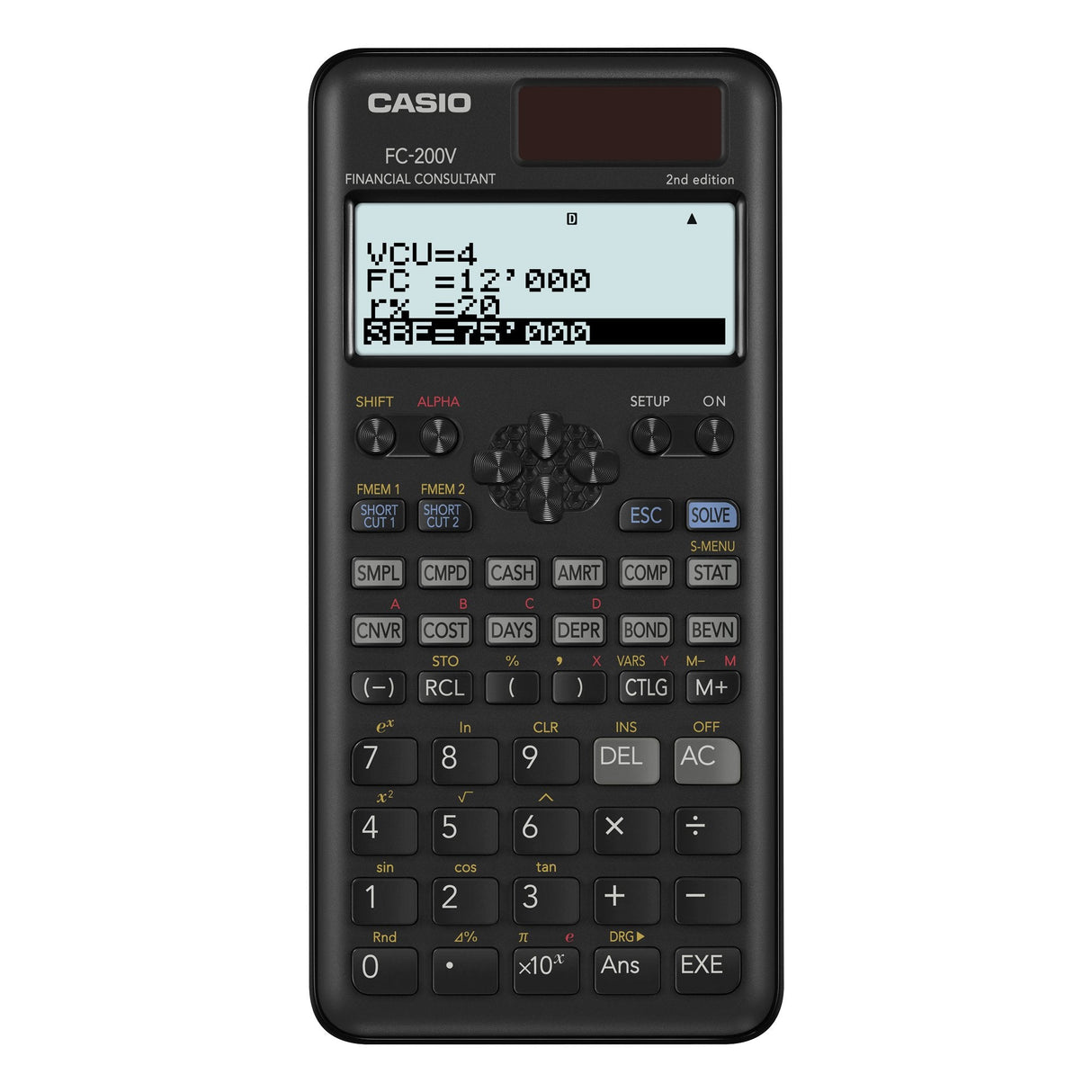 Calculadora Científica Casio Fc-200v-2 Negra