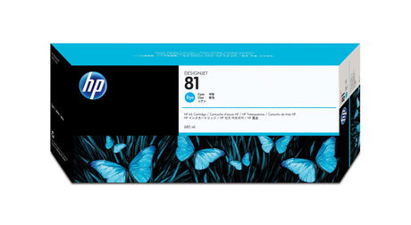 EAN 0025184252571 - HP 81 680-ml Cyan DesignJet Dye Ink Cartridge cartucho de tinta 1 pieza(s) Original Rendimiento estándar imagen 1