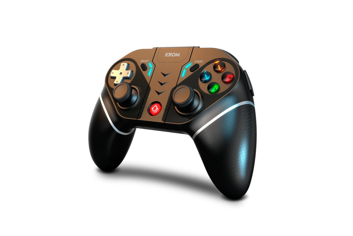Krom Kexal Negro, Rojo, Blanco Bluetooth/Usb Gamepad Analógico/Digital Android, Nintendo Switch, Pc, Ios