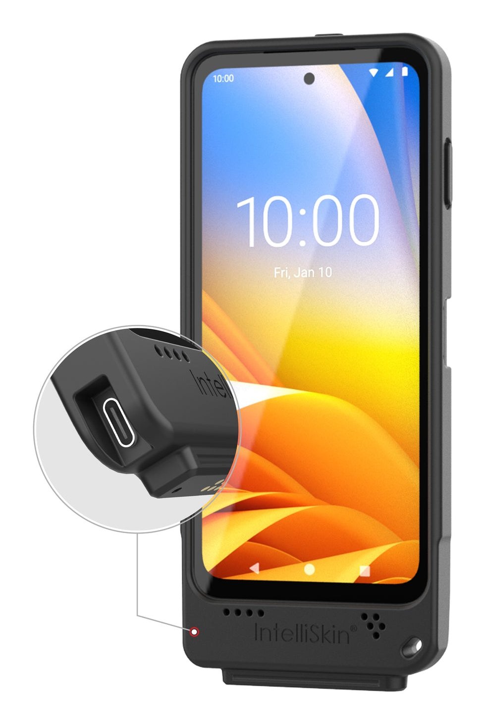 Ram Gds Intelliskin For Zebra Em45 With Female Usb-C Port No Beltclip