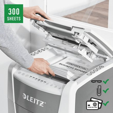 Leitz 80150000 Triturador De Papel Corte Cruzado 22 Cm Gris, Blanco