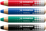 Stabilo Marcador En Seco Para Pizarra Blanca/Papel Markdry Caja 5 Azul
