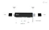 I-Tec Usb-C Usb-A Dongle Sd Tf And 2x Usb 1x Usb-A 1x Usb-C