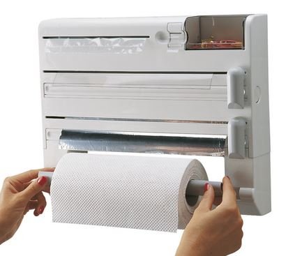 Leifheit 25723 Portarollo De Papel Soporte Para Toallas De Papel Colgado En Pared Blanco