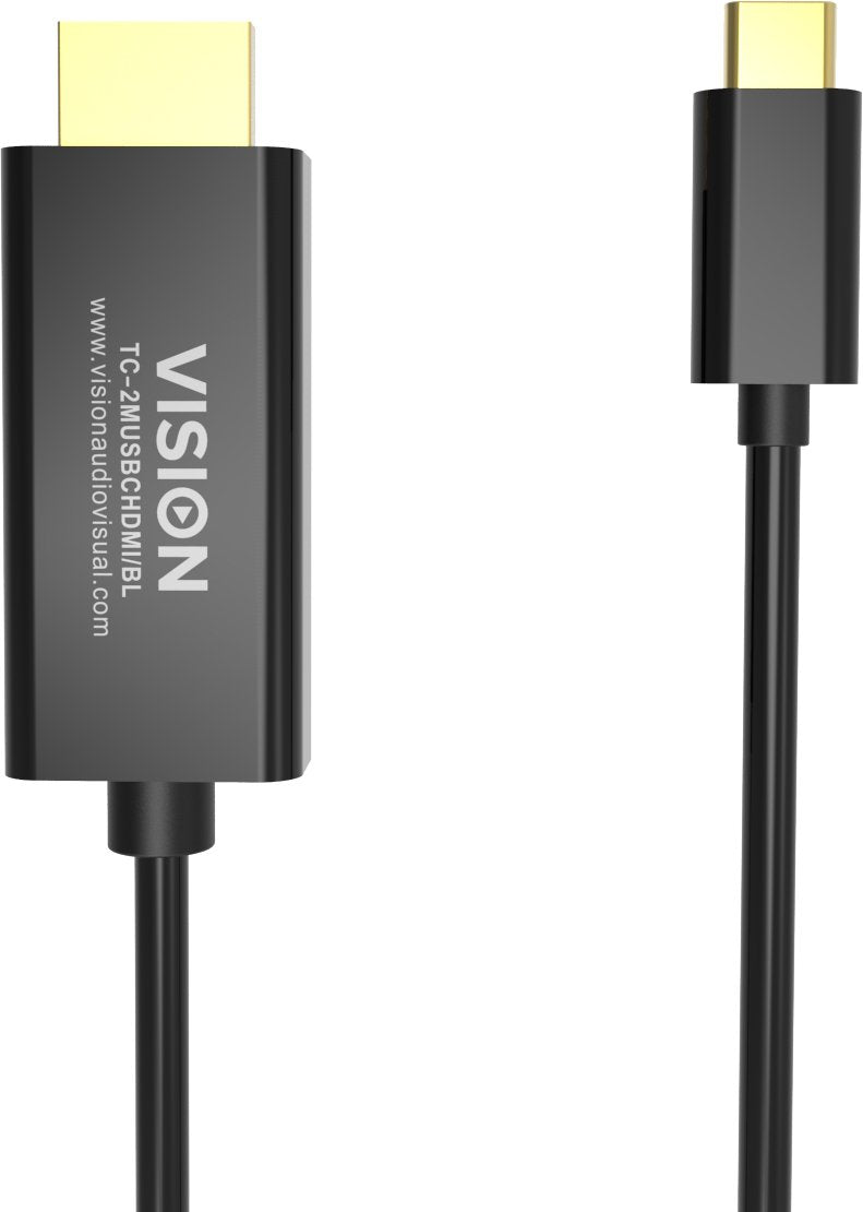 Vision Tc-2musbchdmi-Bl 2 M Usb Tipo C Hdmi Tipo A [Estándar] Negro