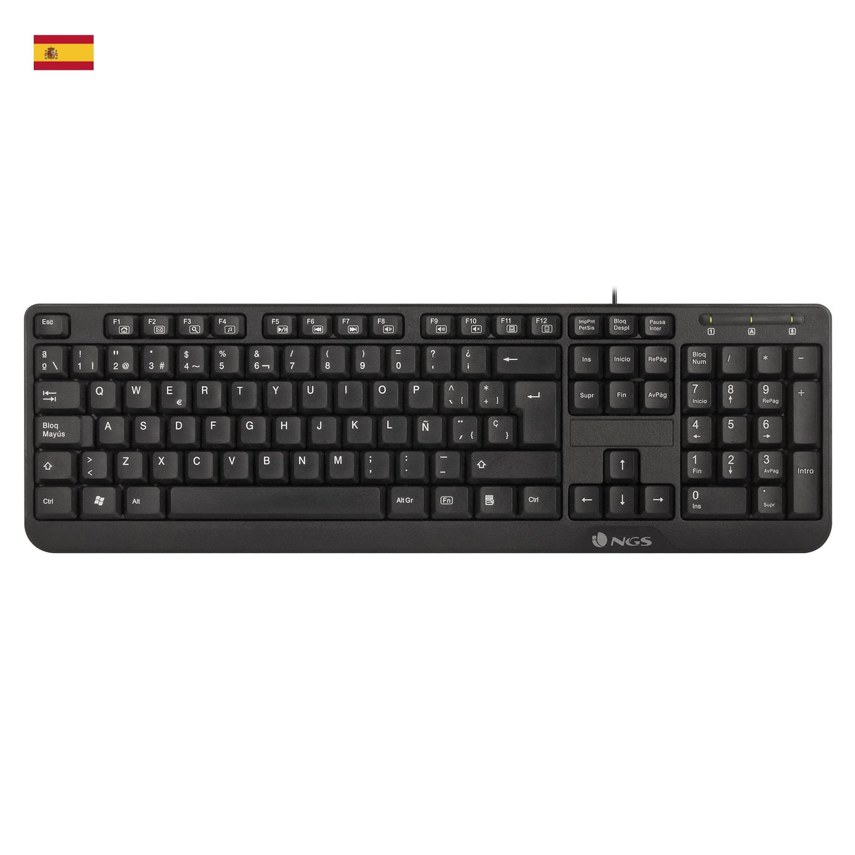 EAN 8435430618143 - NGS FunkyV3, QWERTY, ES teclado Hogar USB Negro imagen 1