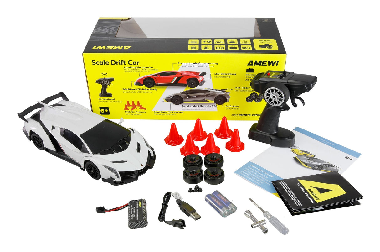 Amewi Rc Drift Lizenz Lamborghini Veneno Blanco