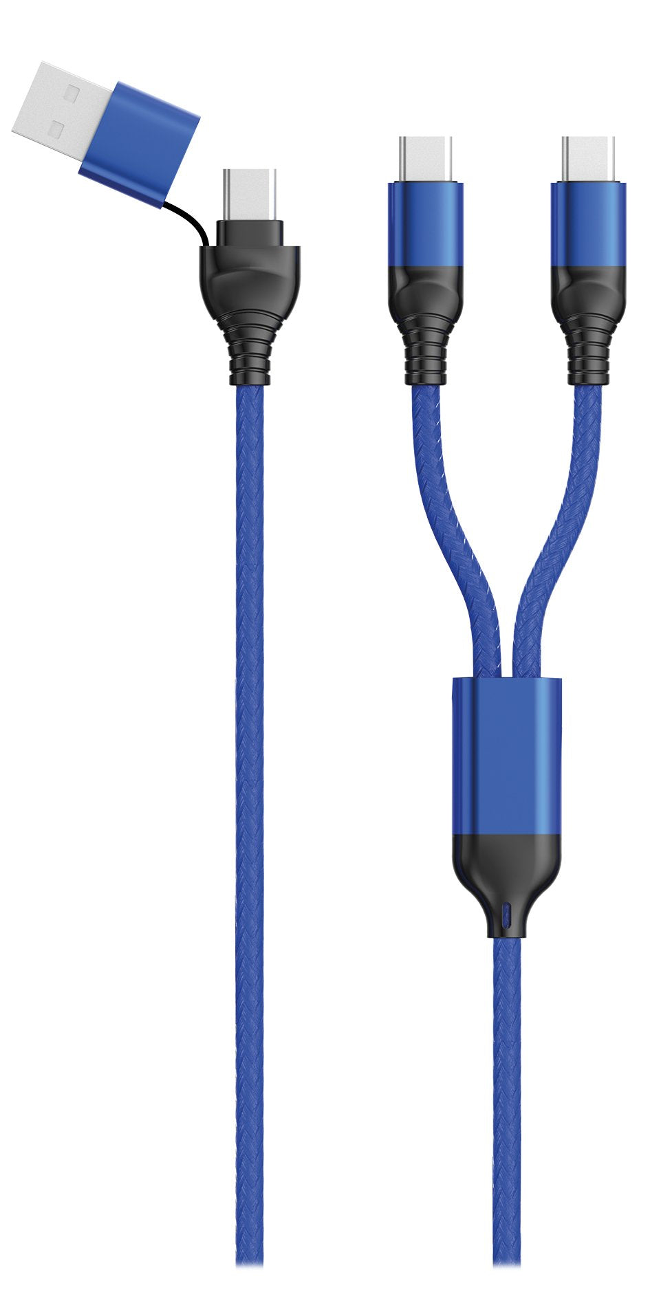 EAN 4010425973663 - 2GO 797366 cable USB 1,2 m USB A/USB C 2 x USB C Negro, Azul imagen 1