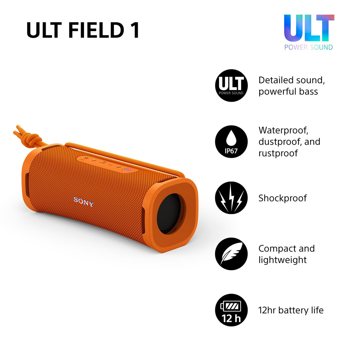 EAN 4548736157118 - Sony SRSULT10D Altavoz monofónico portátil Naranja 30 W imagen 2