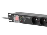 EAN 5901969429756 - Lanberg PDU-PRO-07E-0200-BK unidad de distribución de energía (PDU) 6 salidas AC 1U Negro imagen 4