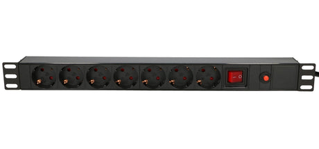 EAN 5903148912967 - Extralink 19\" 1U 7 SOCKET EU TYPE POWER PDU WITH SWITCH PDU 7-EU Regleta eléctrica imagen 3
