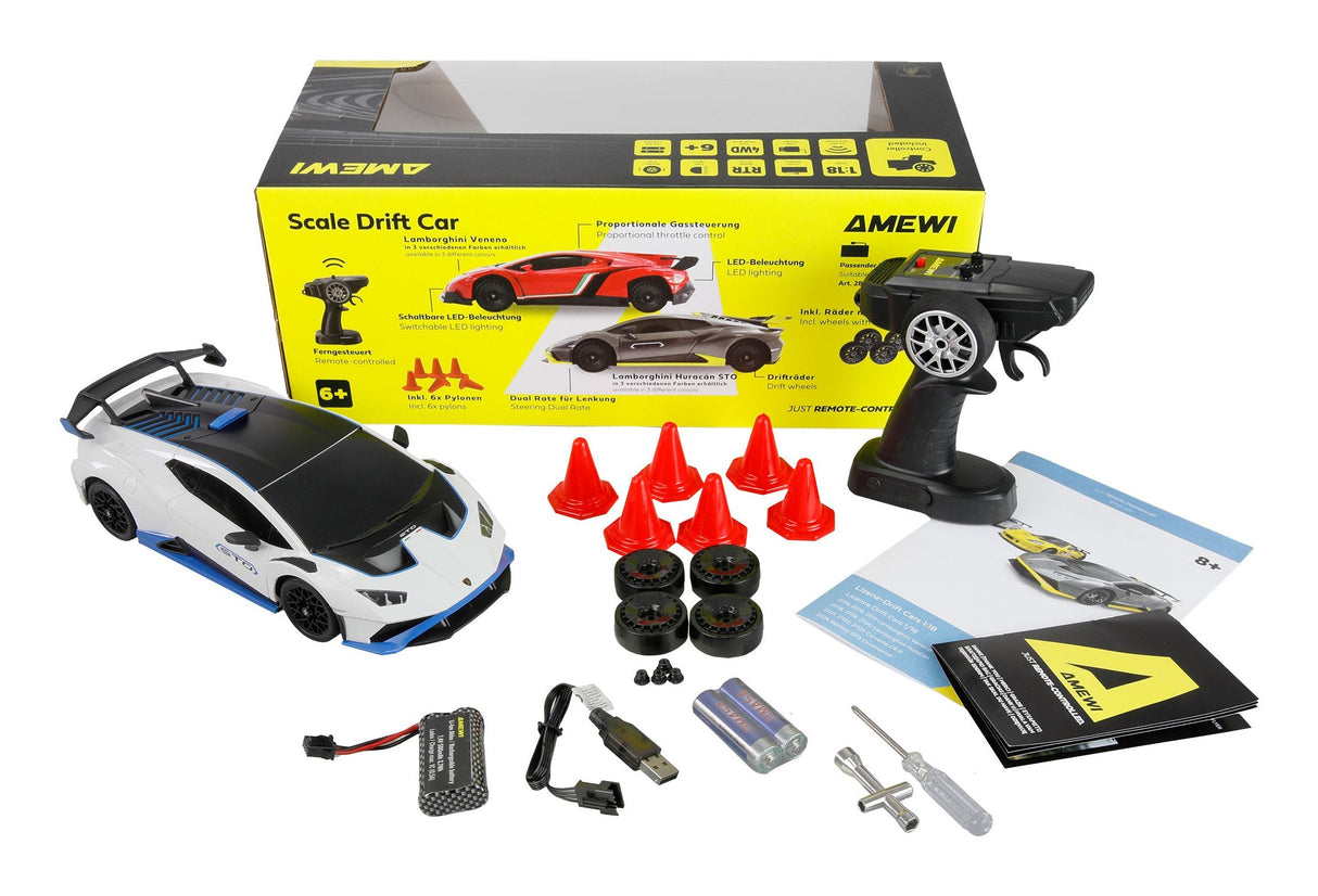 Amewi Rc Drift Lizenz Lamborghini Huracan Blanco