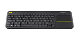 Teclado Francés Logitech K400 Plus Tv Rf Inalámbrico Azerty Negro
