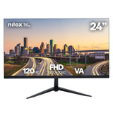Monitor 24" Hdmi Vga Nilox Nxm24fhd1205 Va Fhd 120hz 1ms 250cd/Mâ² Vesa 75x75