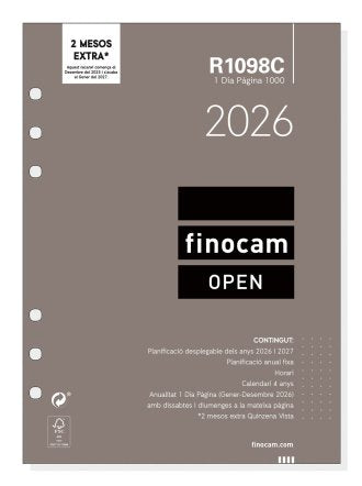 EAN 8422952401780 - Finocam 711910026 accesorio para organizador personal Recambio para agenda imagen 1