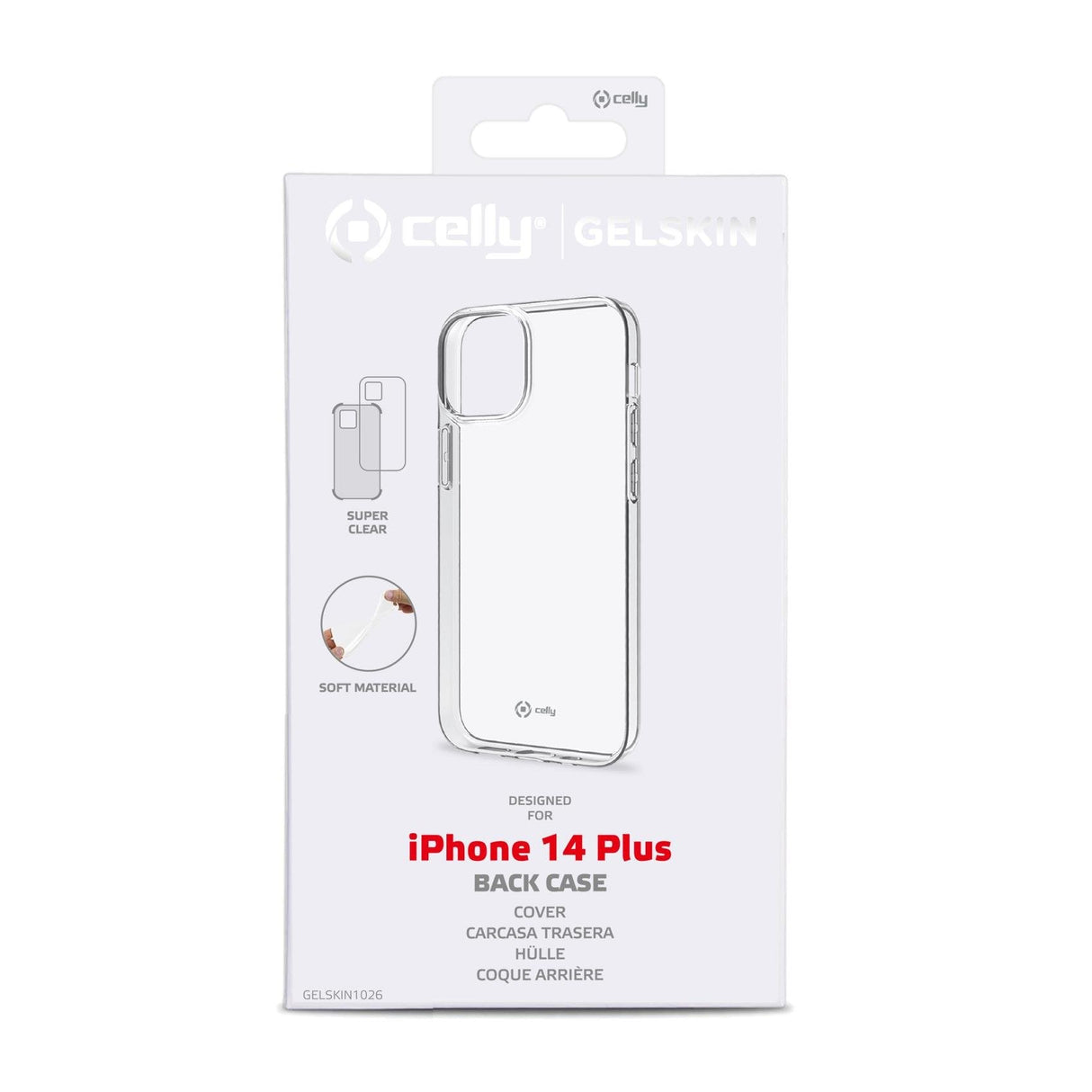 Celly Gelskin Funda Para Iphone 14 Plus 17 Cm (6.7") Transparente