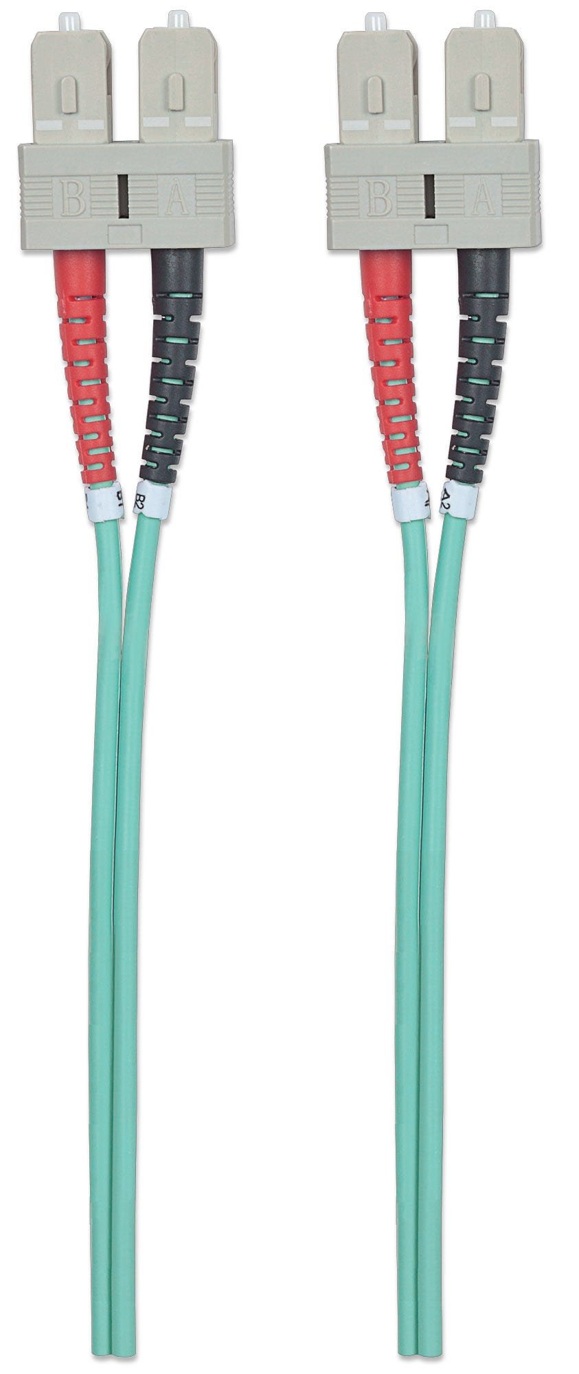 Intellinet 751100 Cable De Fibra Optica 3 M Sc Om3 Color Aguamarina