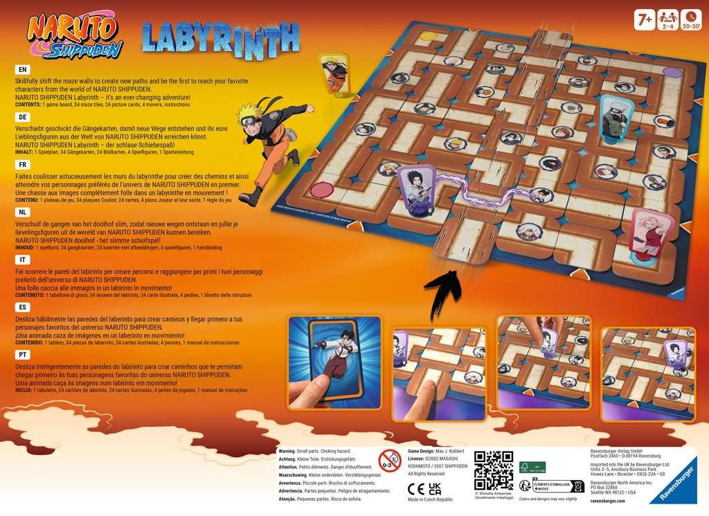 Juego De Mesa Ravensburger Naruto Shippuden Laberinto 27557