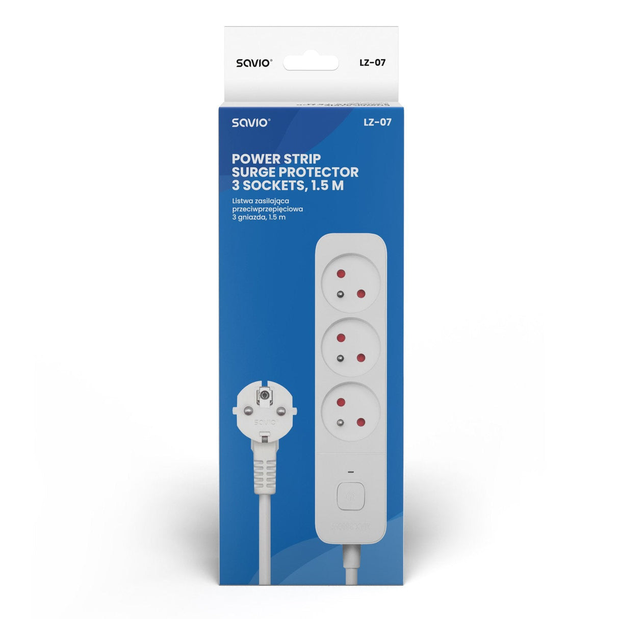 Regleta Power Strip 3-Way Savio