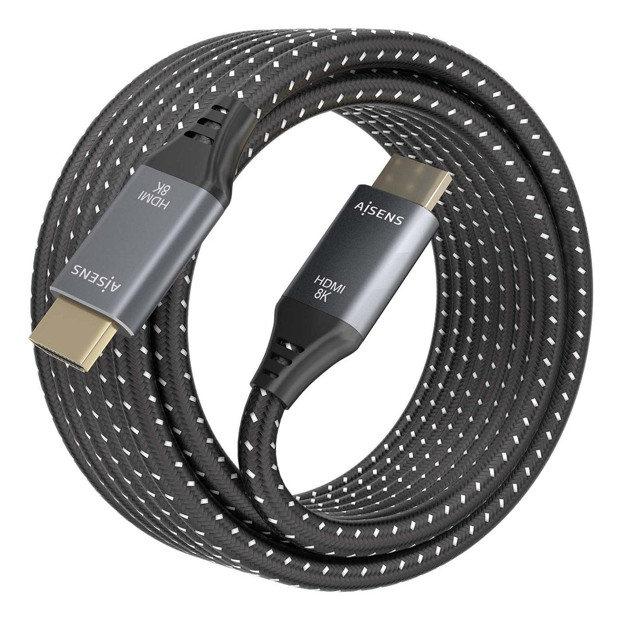 Aisens Cable Hdmi V2.1 Ultra Alta Velocidad / Hec 8k@60hz 48gbps, A/M-A/M, Gris/Negro, 5.0m