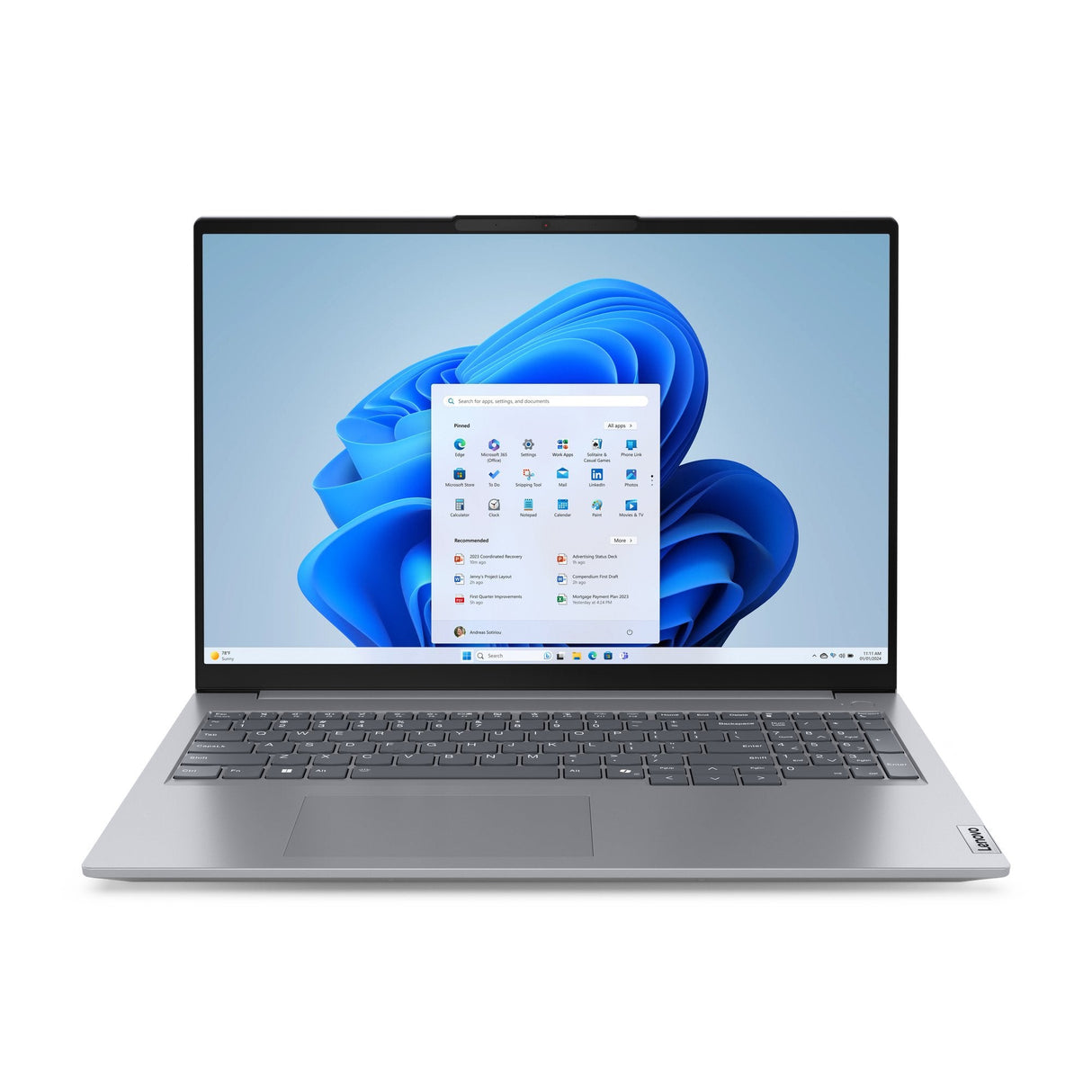 Lenovo Thinkbook 16 G7 Arp (21mw001wge), Portátil Gris, Windows 11 Pro De 64 Bits, Pantalla De 40,6 Cm (16 Pulgadas) Y 60 Hz, Ssd De 512 Gb 21mw001wge